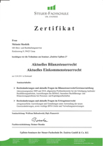 Zertifikat Bilanzsteuerrecht
